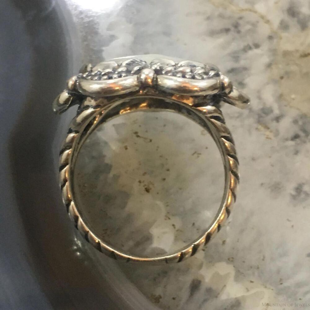 Carolyn Pollack Sterling Faceted Mother of Pearl Decorated Heart Ring Size 6.5 - Picture 8 of 10